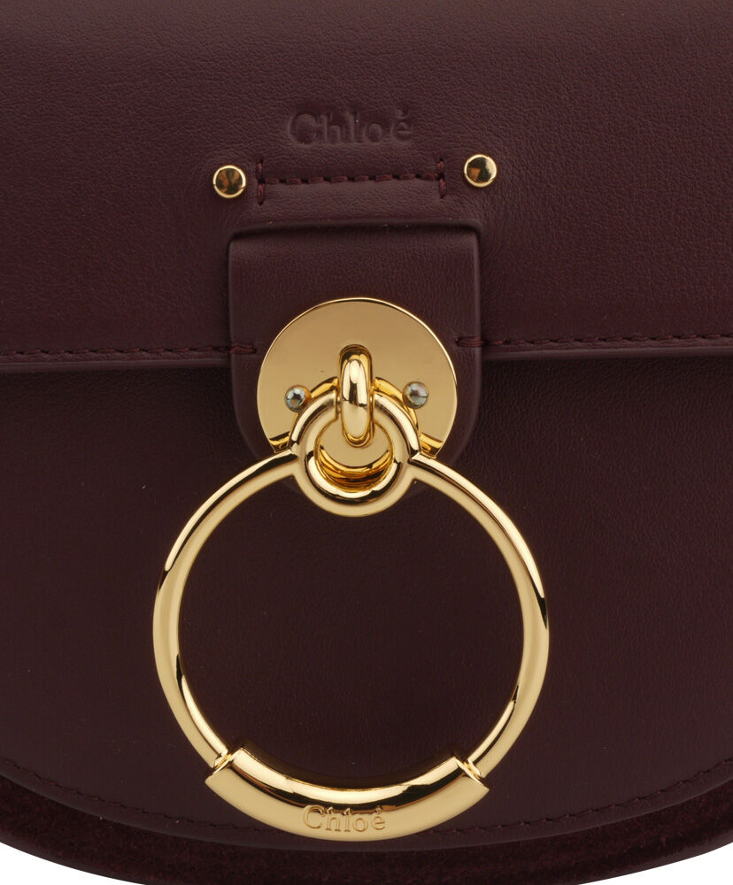 Chloe Small Tess Bag Cross Body Shiny Calfskin Mauve